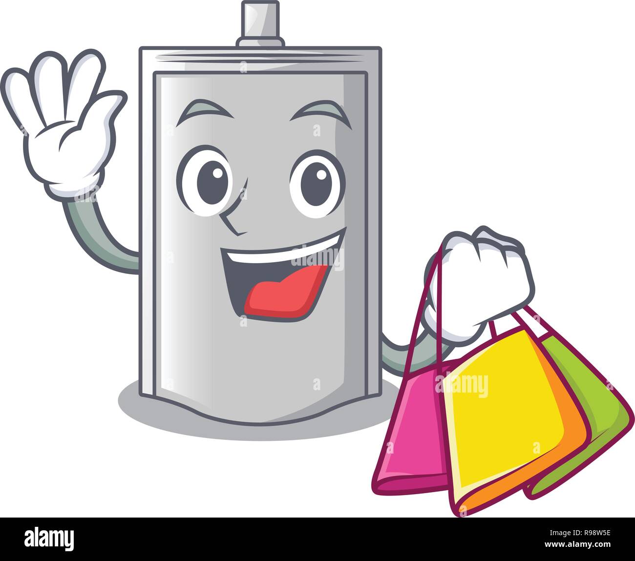 Shopping bag packaging snack on a mascot Stock Vector Image & Art Alamy