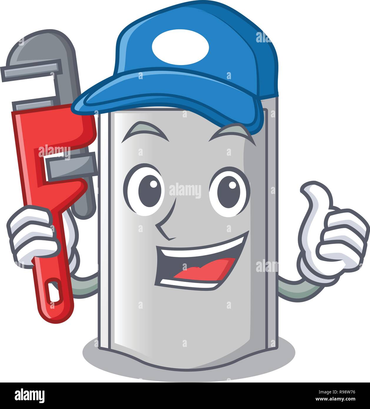 Plumber packaging for crackers isolation cartoon product Stock Vector