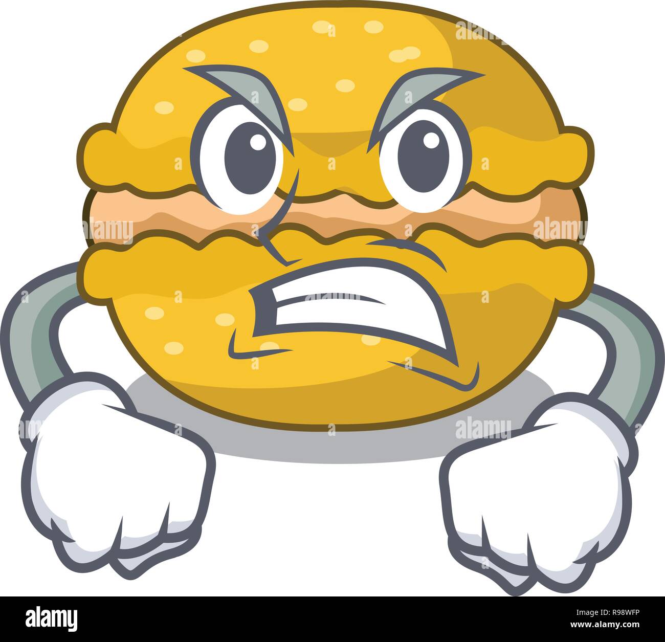 Angry macarons banana on in character funny Stock Vector Image & Art ...