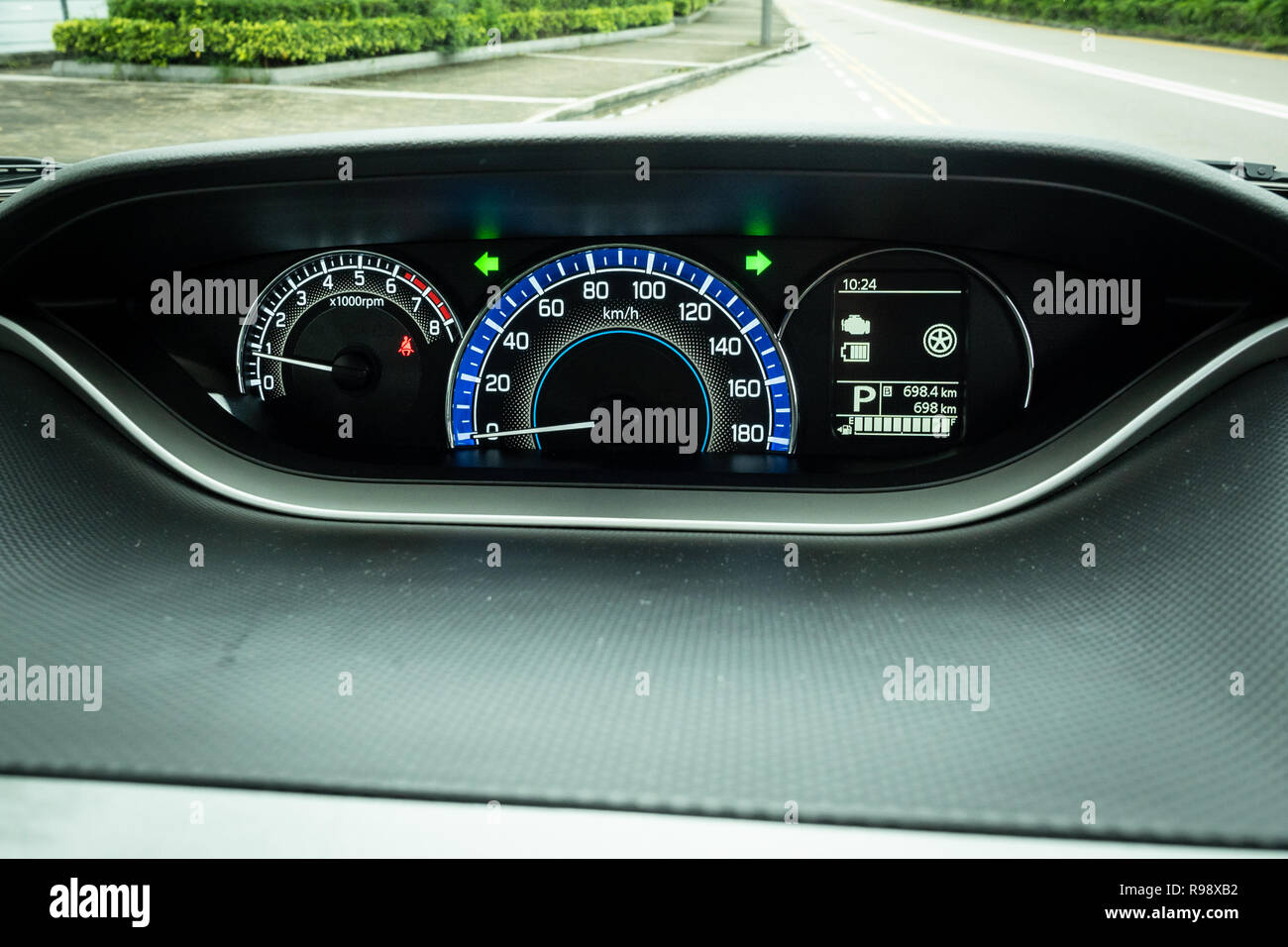 Hong Kong, China Aug 31, 2018 : Suzuki Solio Hybrid 2018 Dashboard 