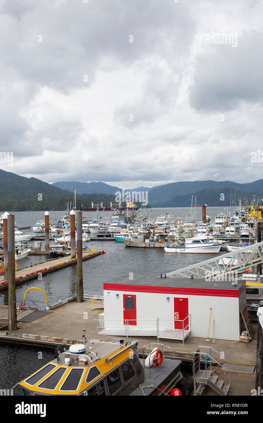 View on Cow Bay,Prince Rupert, BC, Canada Stock Photo
