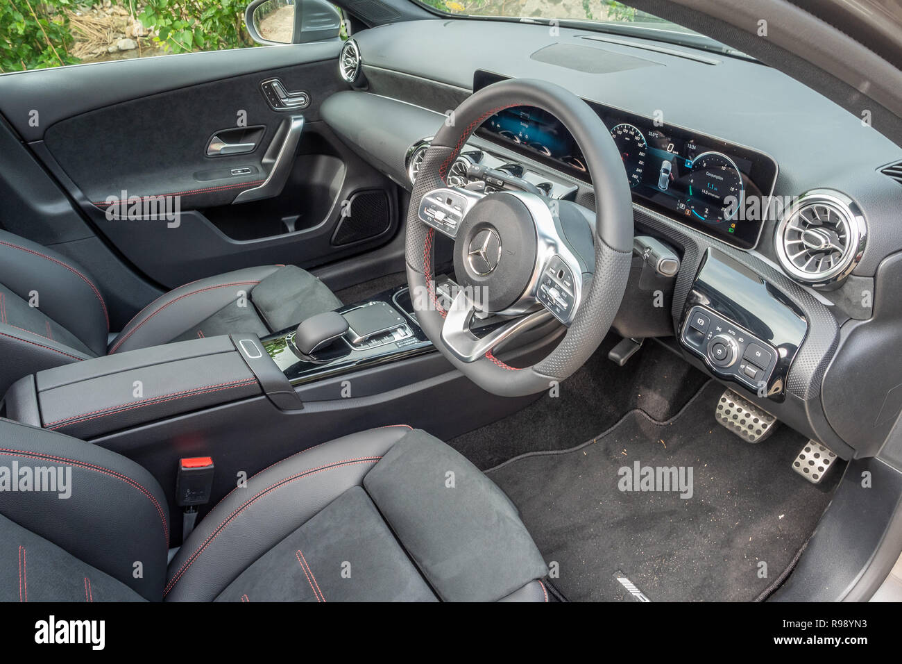 Hong Kong China Oct 26 2018 Mercedes Benz A250 2018 Interior Oct 26 2018 In Hong Kong Stock Photo Alamy