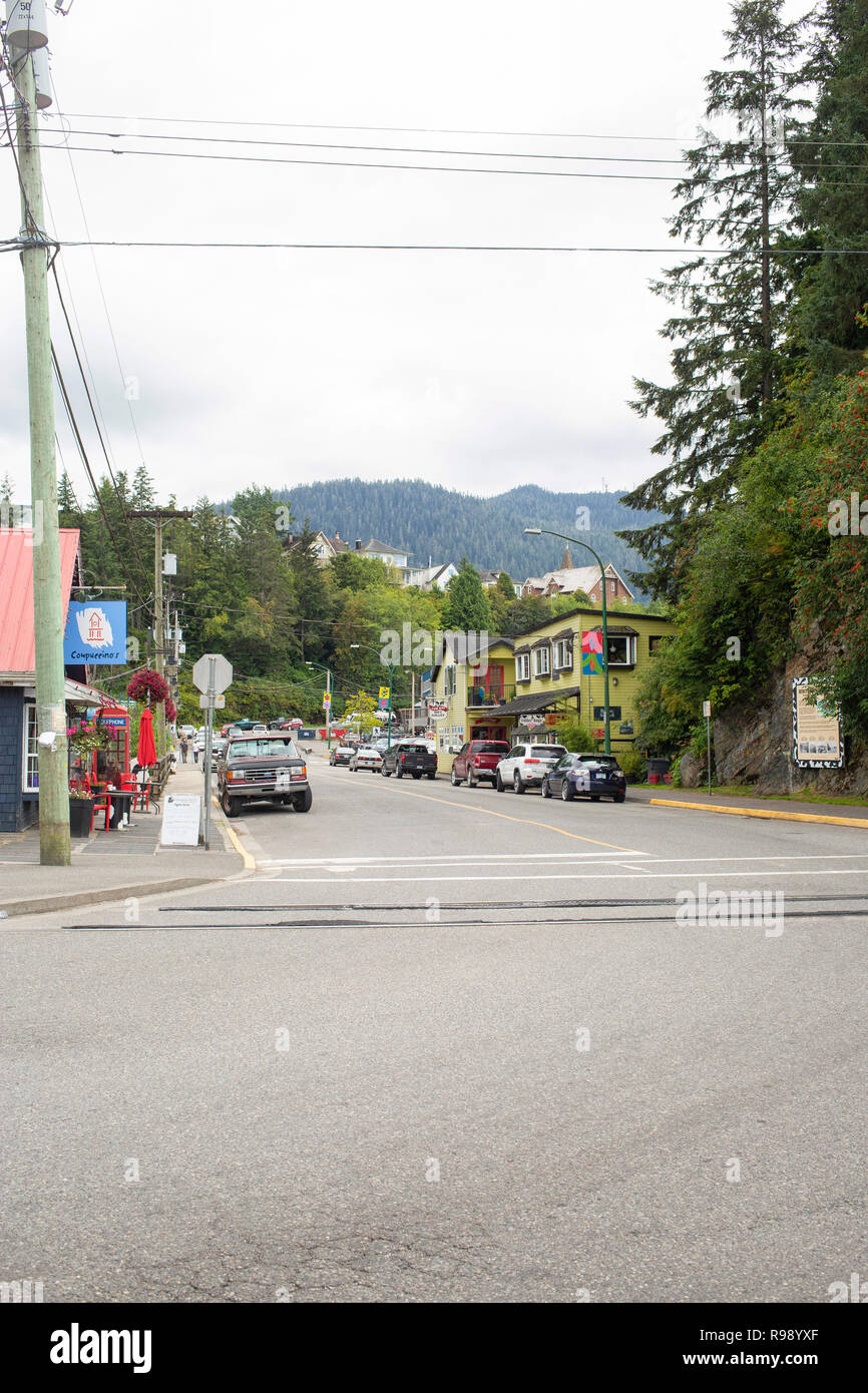 A street in Prince Rupert, BC, Canada Stock Photo