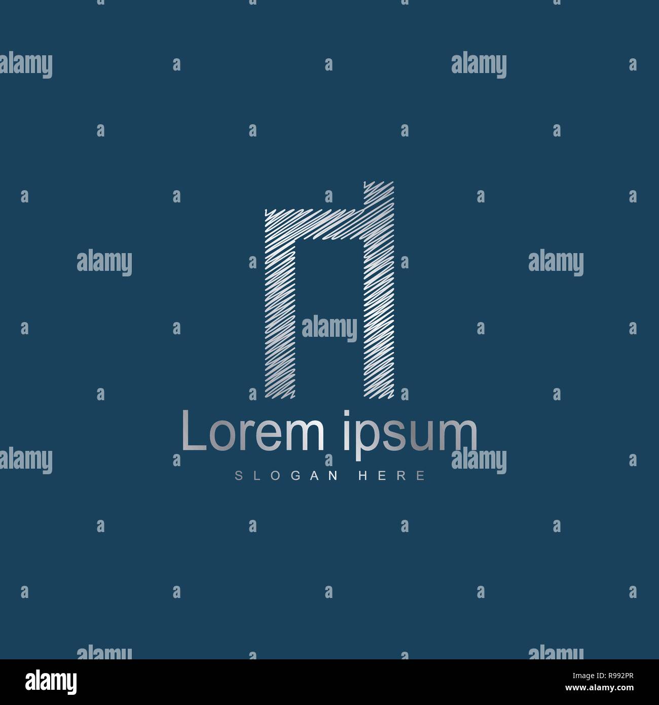 Initial Letter NI Logo Template Vector Design Stock Vector