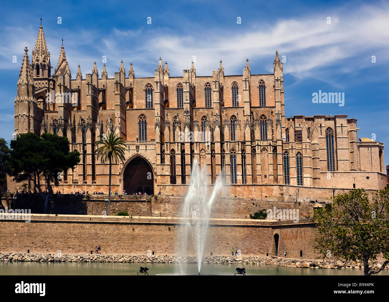 PALMA DE MAJORCA, SPAIN - MAY 23, 2018: View of Palma Cathedral (Catedral de Santa María de Palma de Mallorca) Stock Photo
