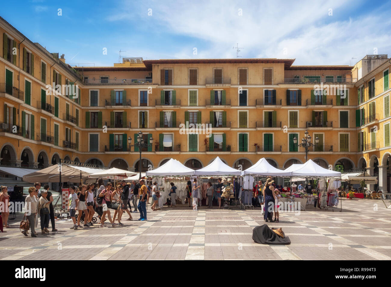 Palma De Mallorca Market Stalls In Placa Major In The Old Town