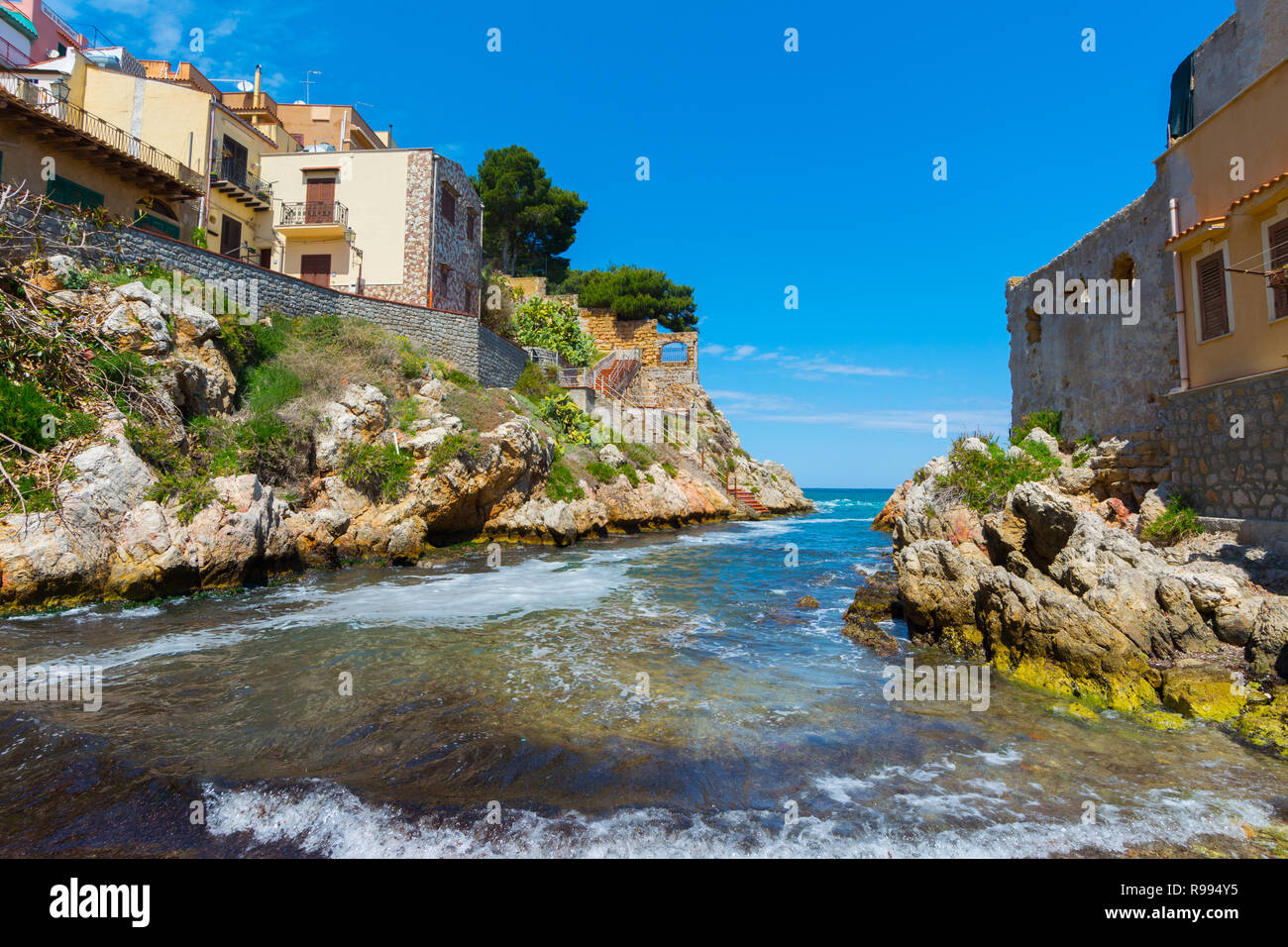 Sant'Elia, In The City Of Santa Flavia, Sicily. Ancient Maritime ...