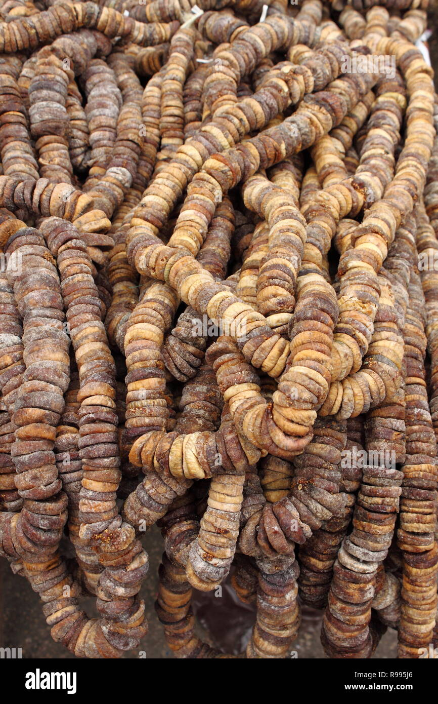 Dried figs for sale at a market stall in Morocco Stock Photo Alamy