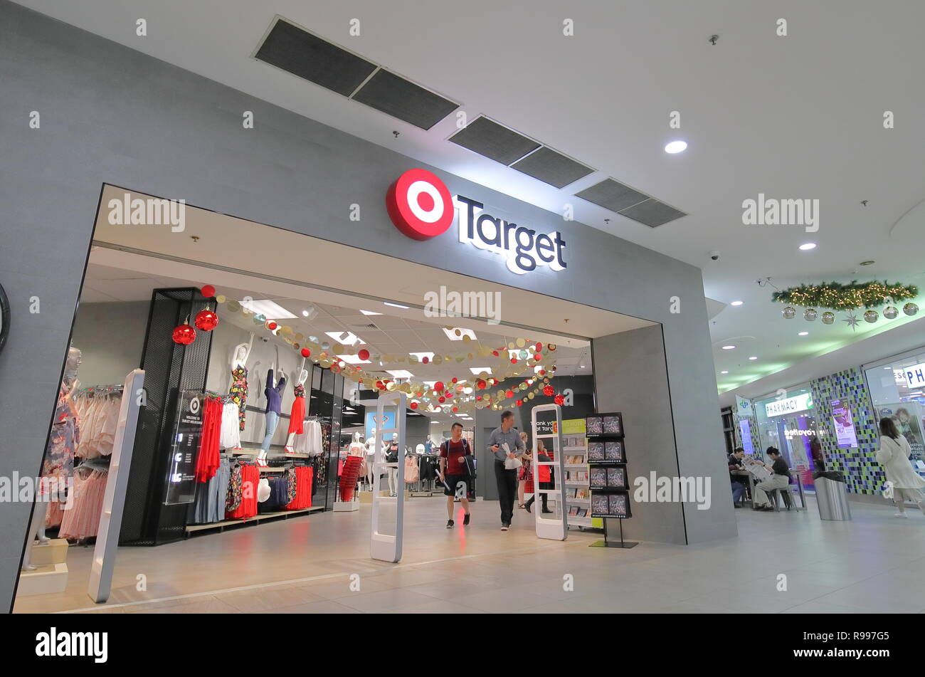 People visit Target shopping mall in Melbourne Australia Stock Photo Alamy