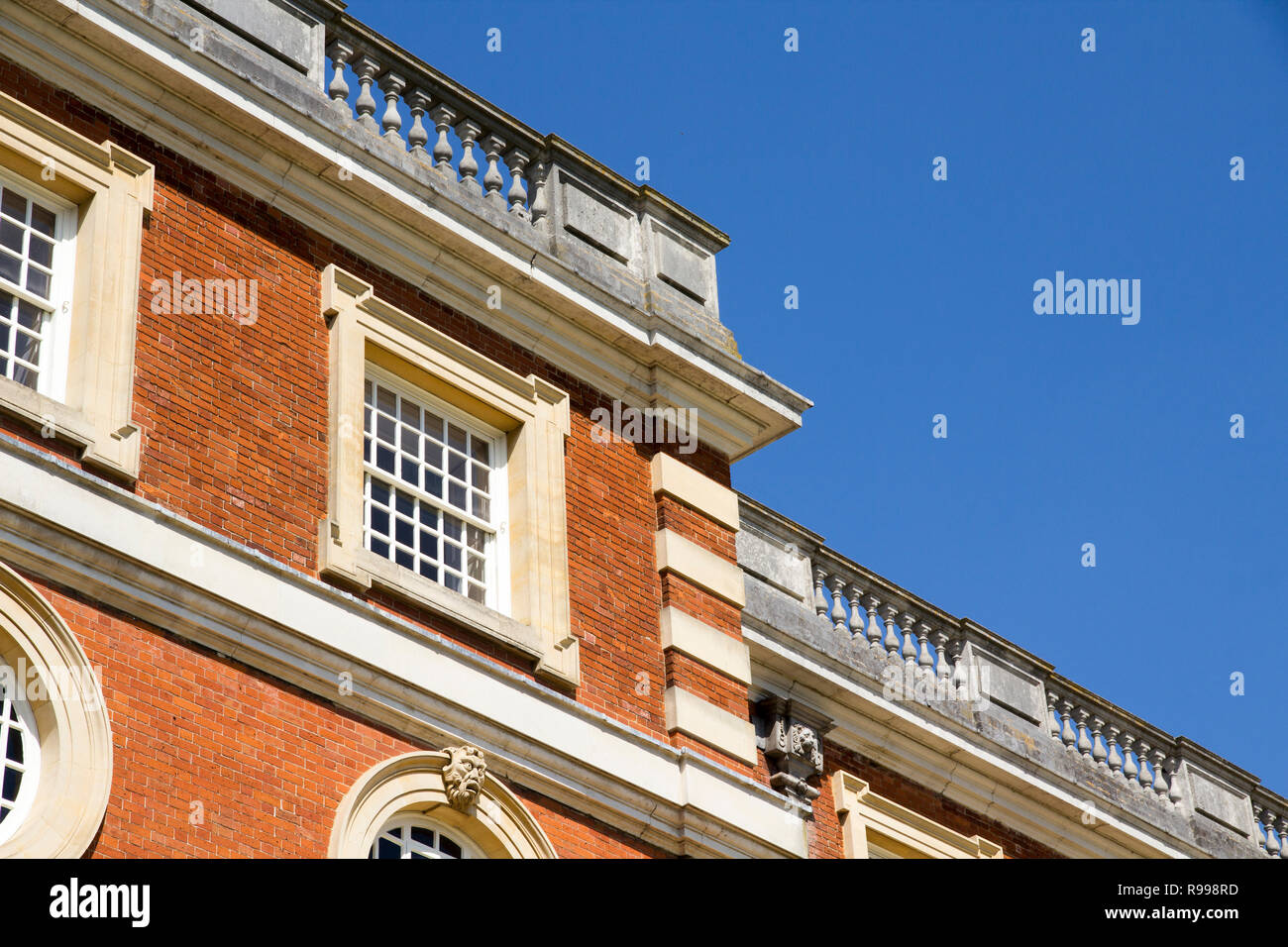 LONDON, UK May 11, 2018. Square window at Hampton Court Palace which