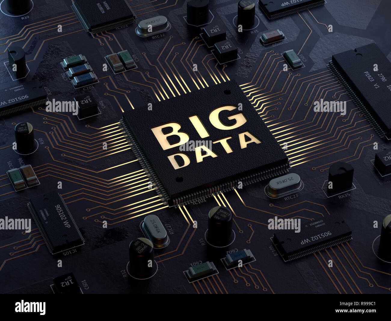 Big data concept.3d rendering,conceptual image. Stock Photo