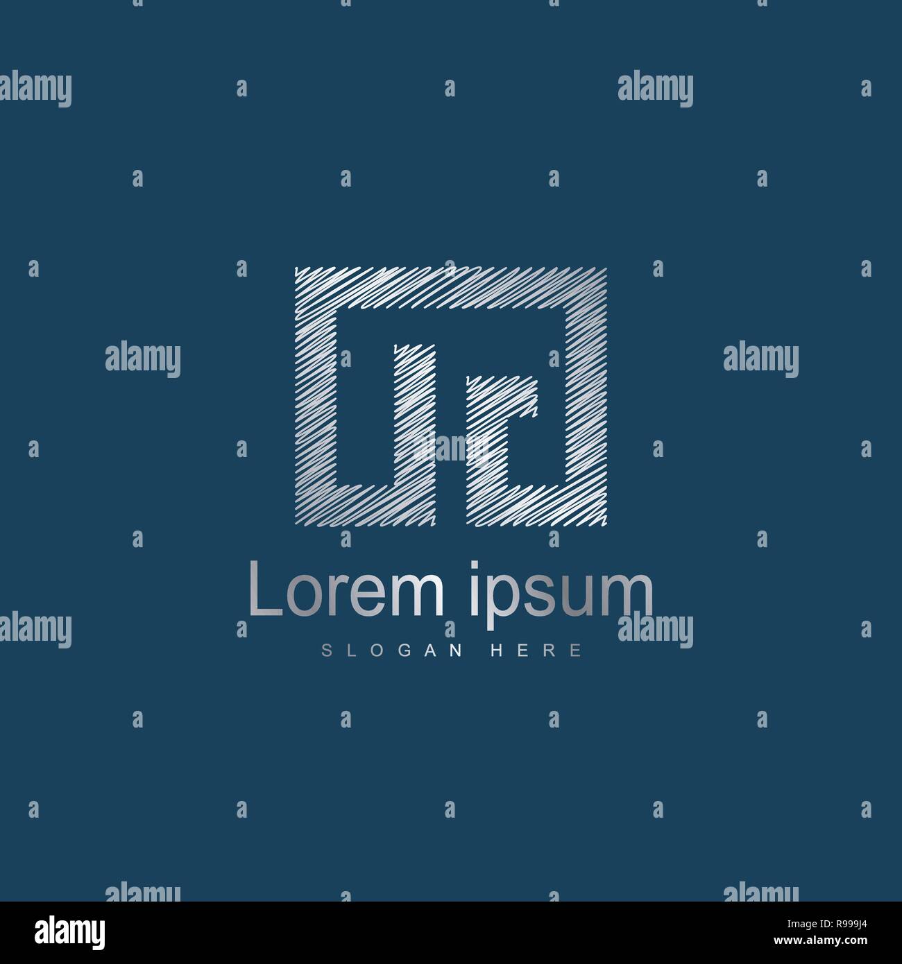 Initial Letter OG Logo Template Vector Design. Silver letter logo Stock Vector