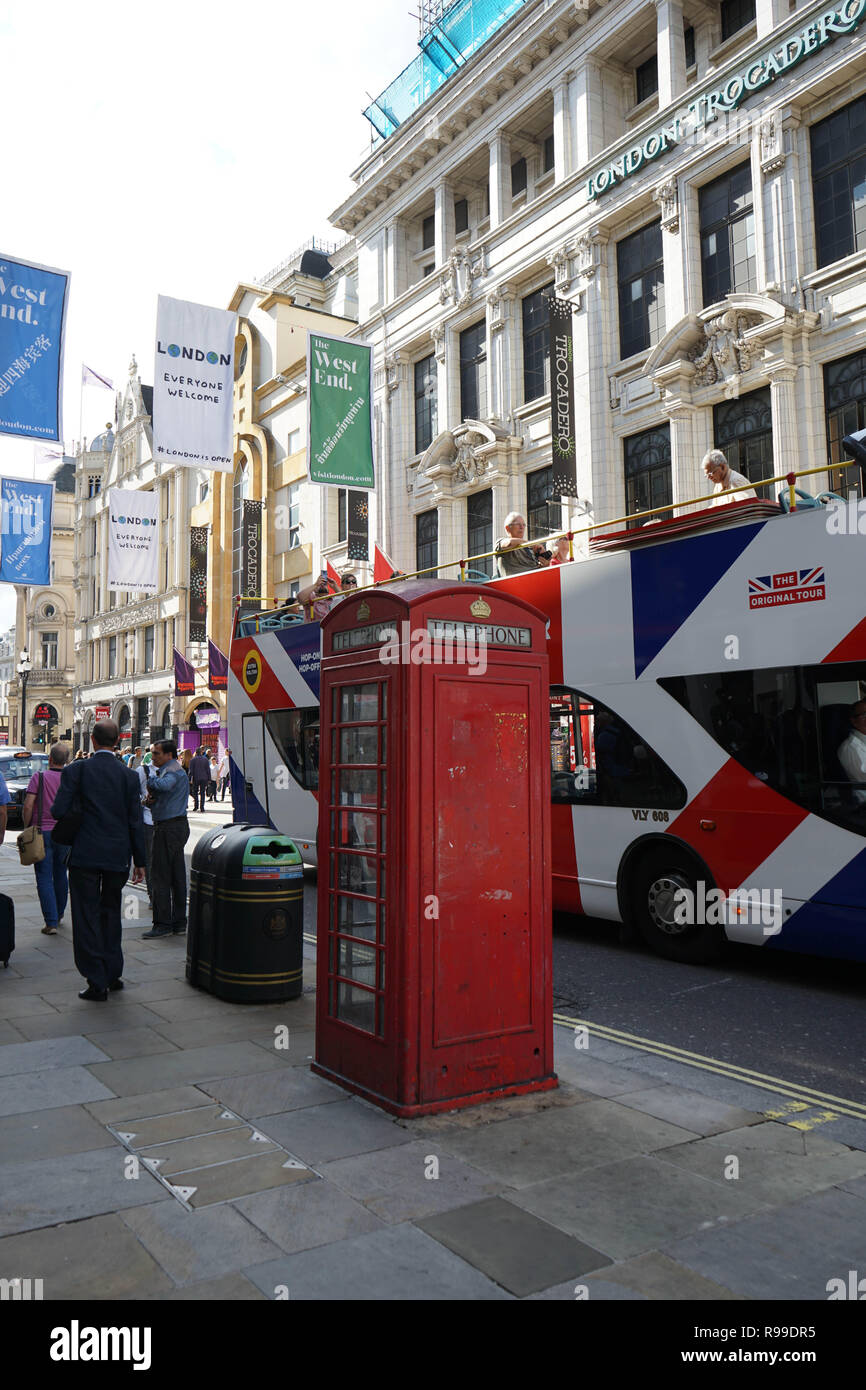 Telephone cabin, London England Stock Photo Alamy