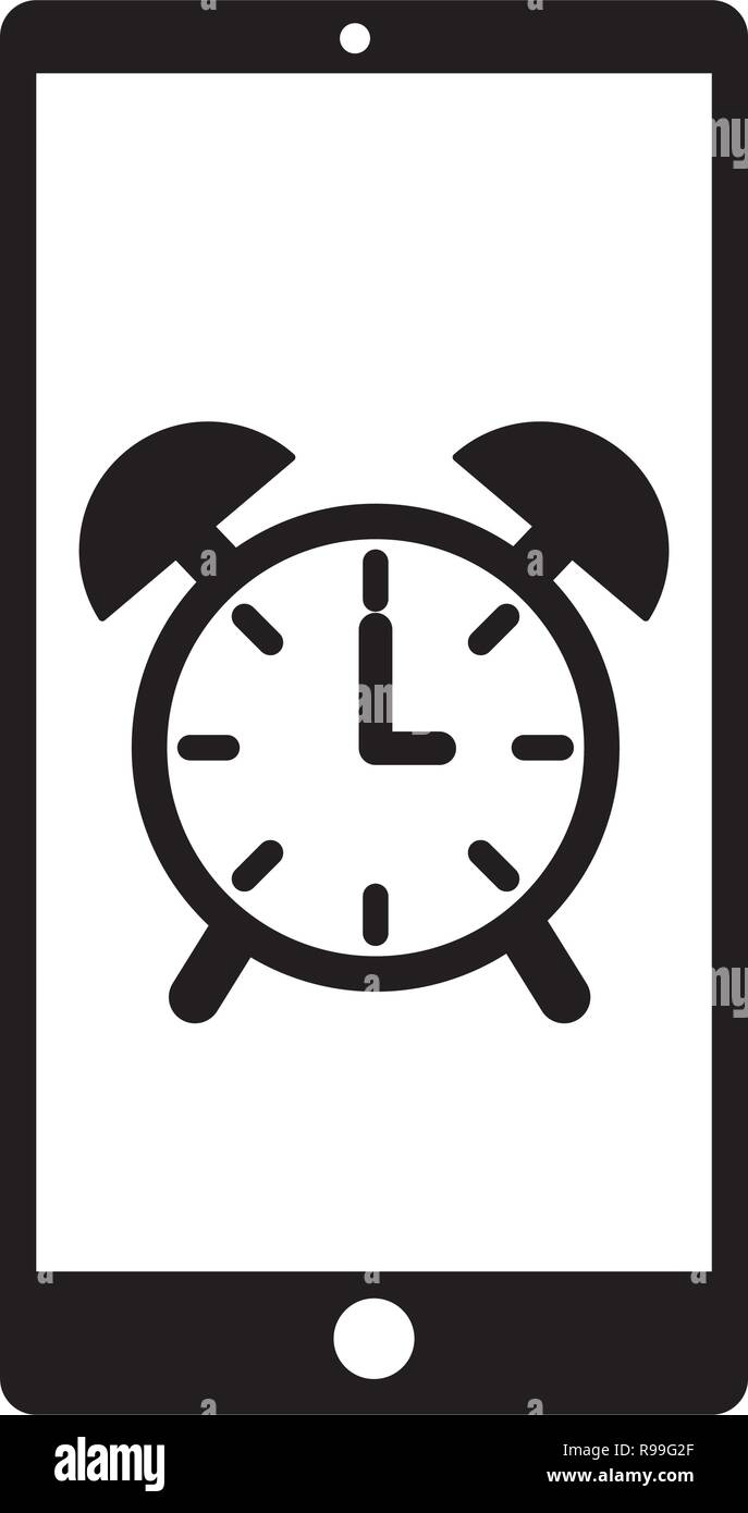 mobile clock alarm white background vector illustration Stock Vector Image & Art Alamy