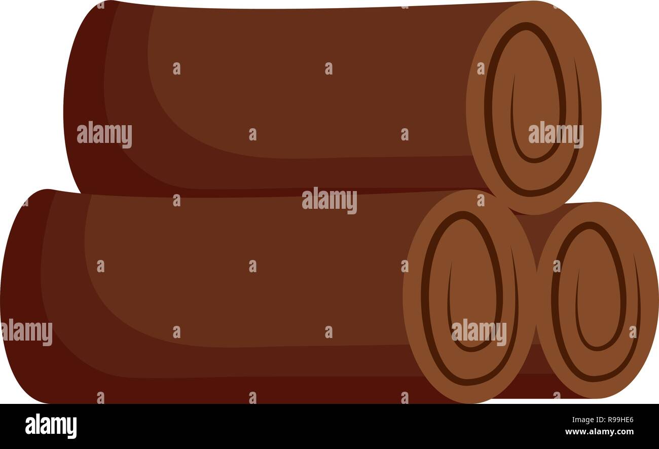 wooden trunks on white background vector illustration Stock Vector