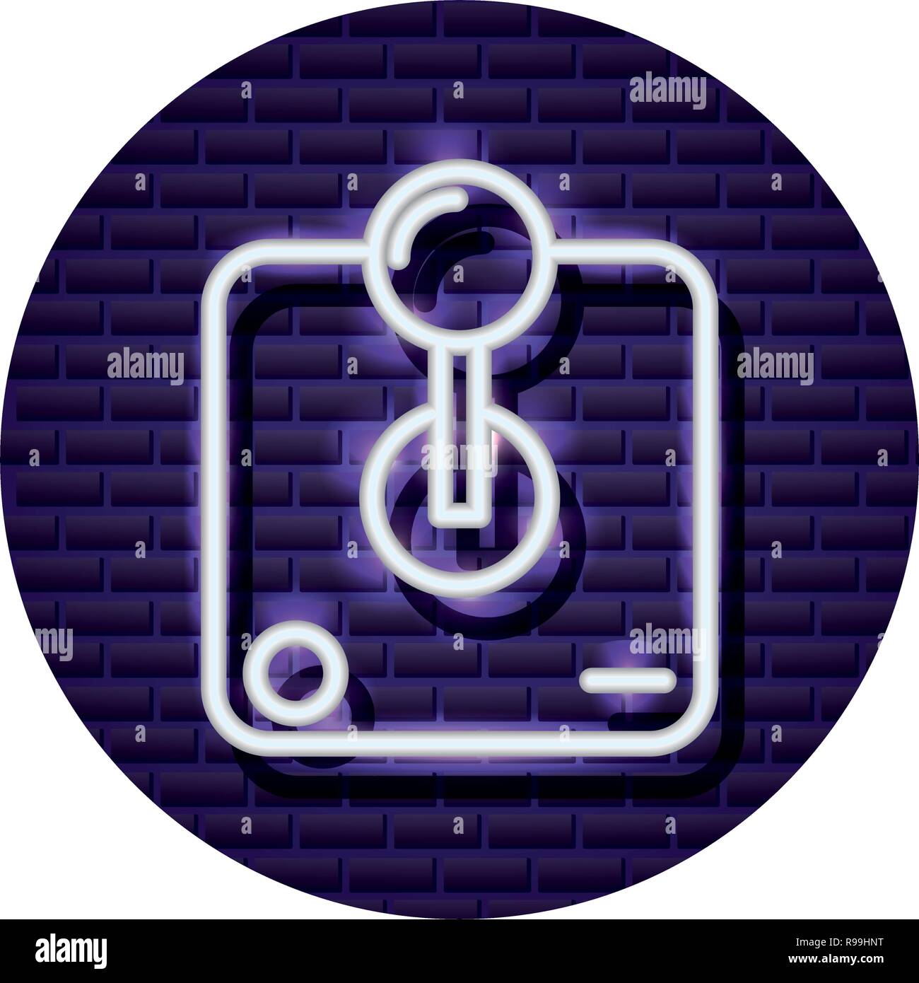joystick control neon video game vector illustration Stock Vector Image ...
