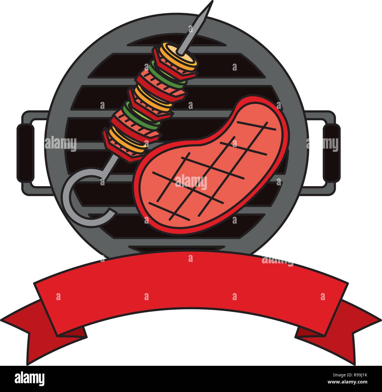 barbecue grill spatula and fork vector illustration vector illustration ...