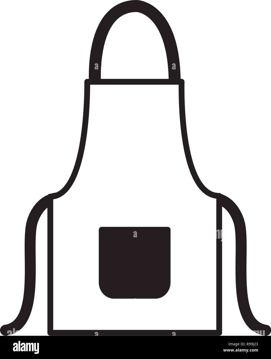 red apron on white background vector illustration vector illustration ...