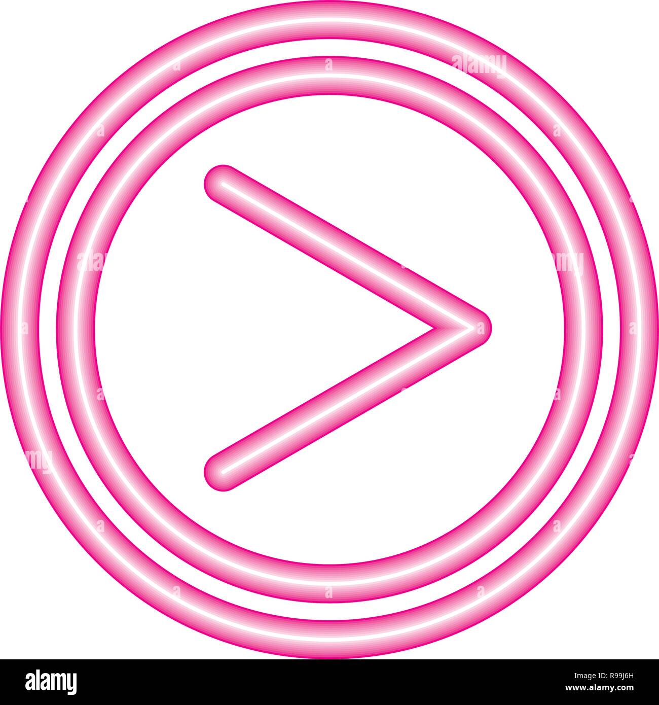 clock time neon white background vector illustration vector