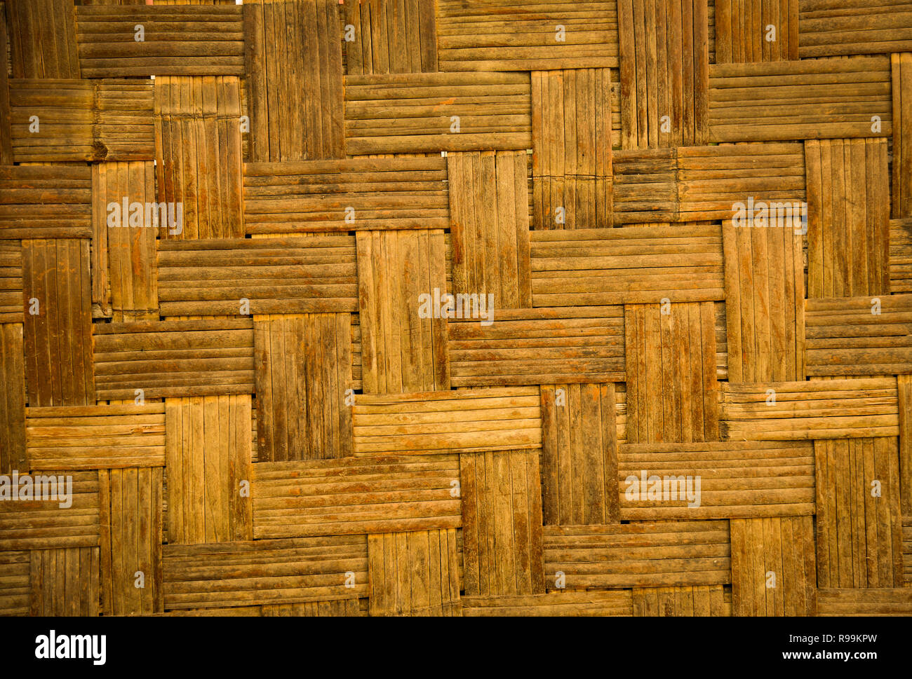 weave pattern / weave texture from nature bamboo wicker traditional weave pattern handicraft thai style vintage background Stock Photo