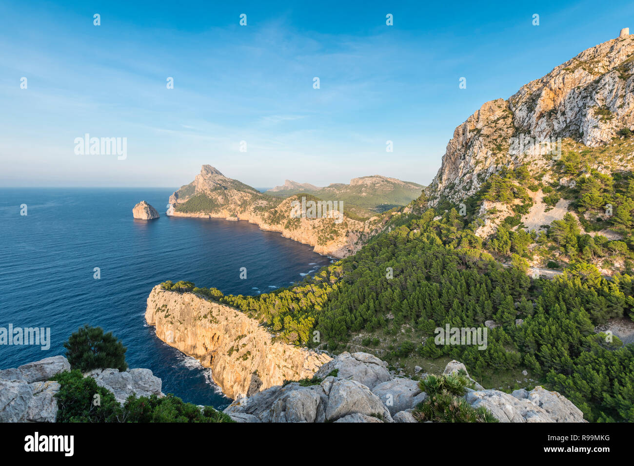 Mallorca Aussichtspunkt Es Colomer, Majorca Viewpoint Es Colomer Stock ...