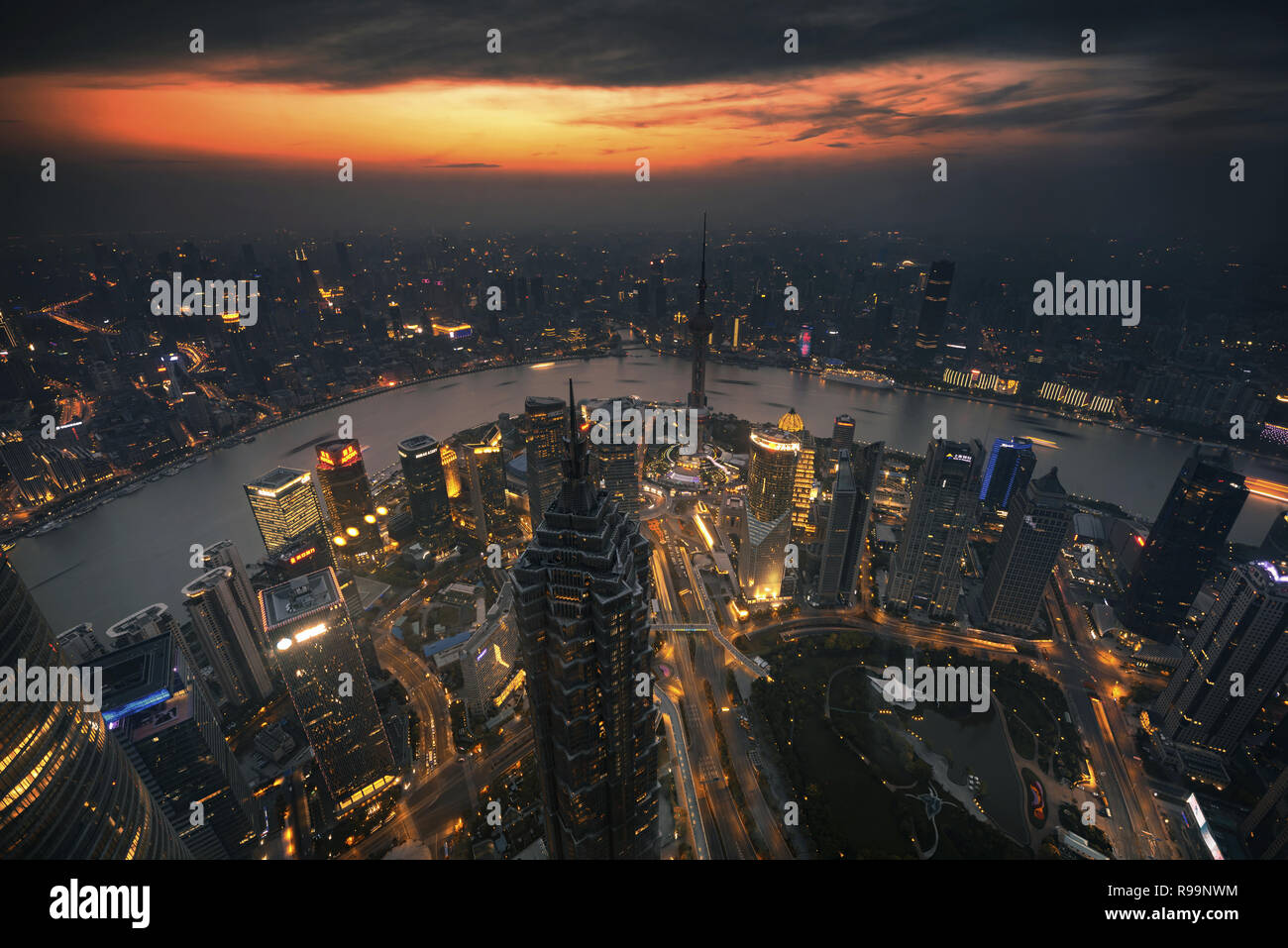 Birds eye view shanghai china hi-res stock photography and images - Alamy