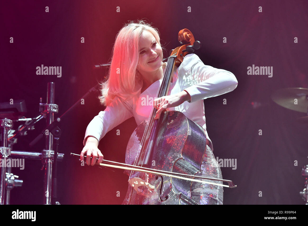 Grace Chatto of Clean Bandit performing during the Ellie Goulding