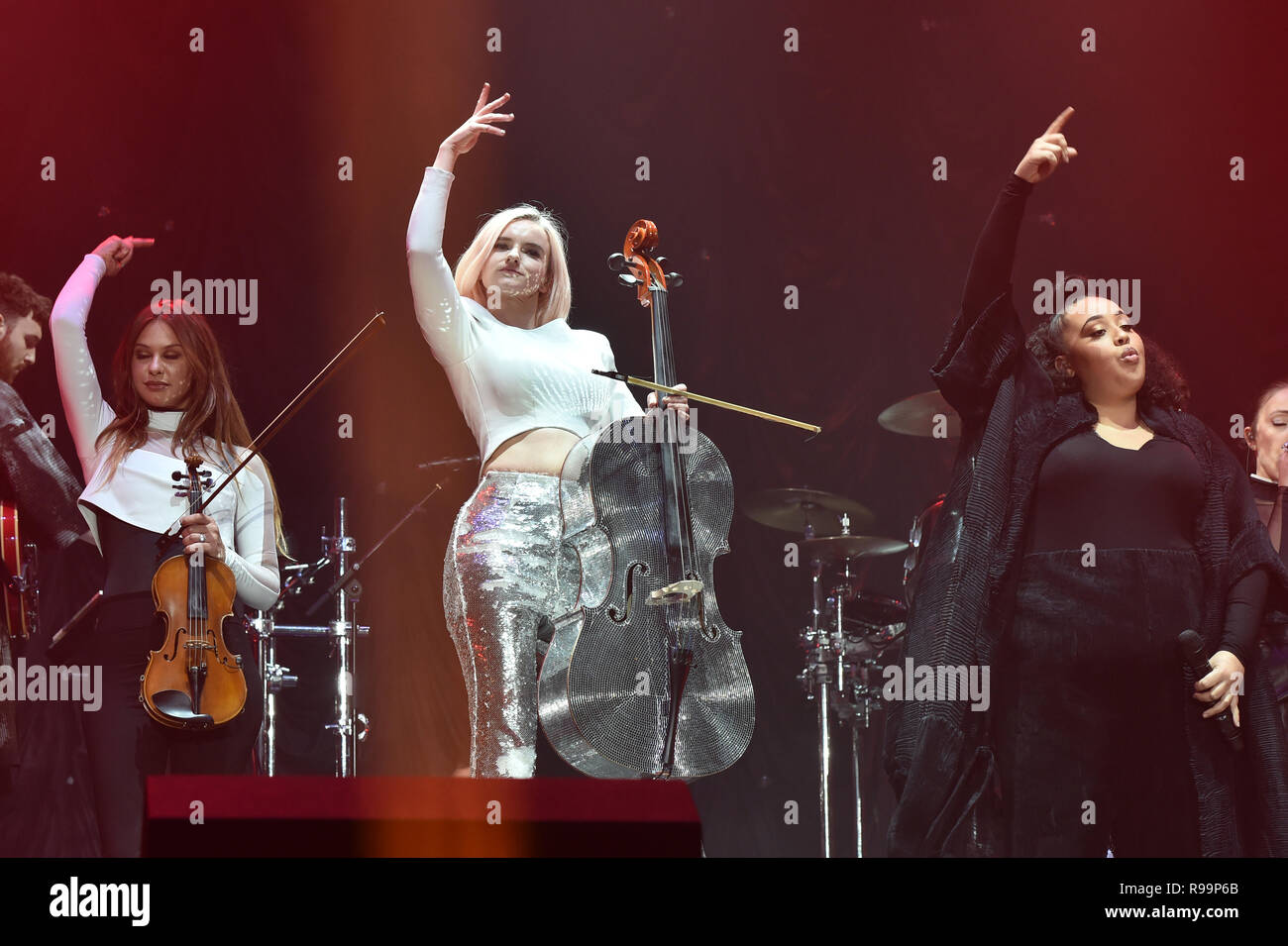 Grace Chatto of Clean Bandit performing during the Ellie Goulding
