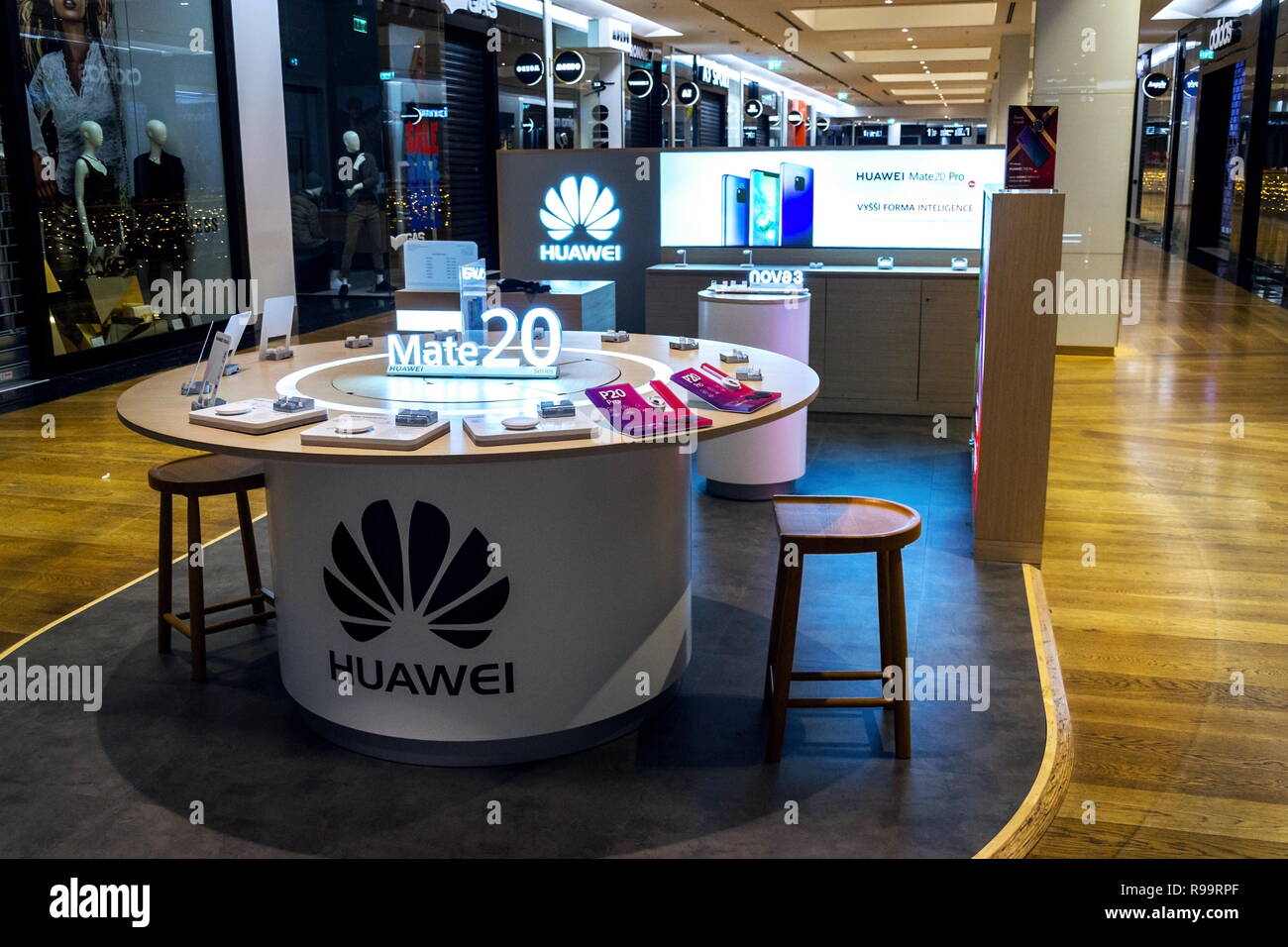 PRAGUE, CZECH REPUBLIC DECEMBER 14 2018 Huawei