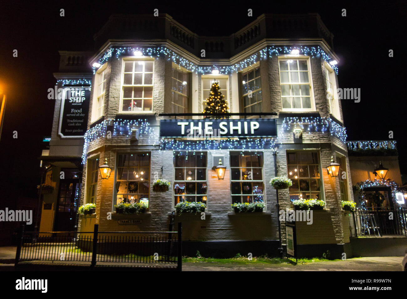 The Ship an 18thcentury river pub on the Thames in Mortlake, London