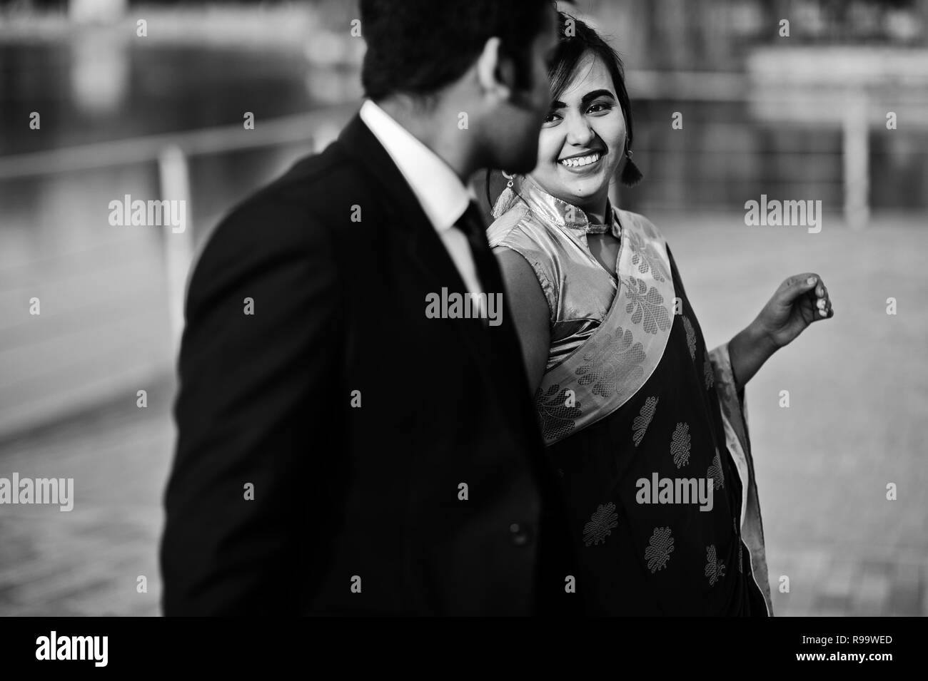 Indian woman walking suit Black and White Stock Photos & Images - Alamy