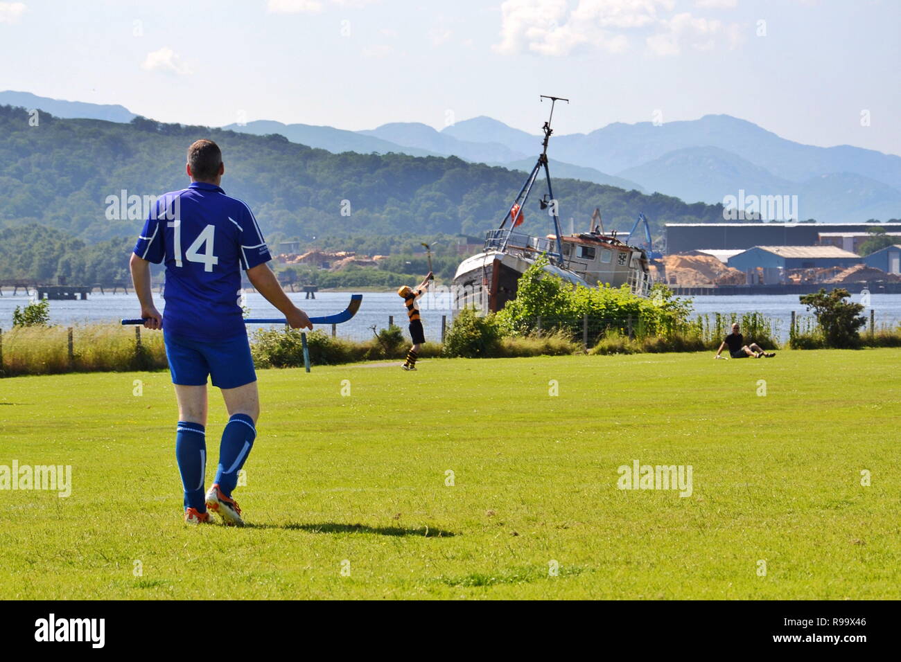 FORT WILLIAM, SCOTLAND JULY 20 Men playing typical scottish team