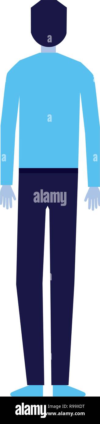 man character standing on white background vector illustration Stock ...