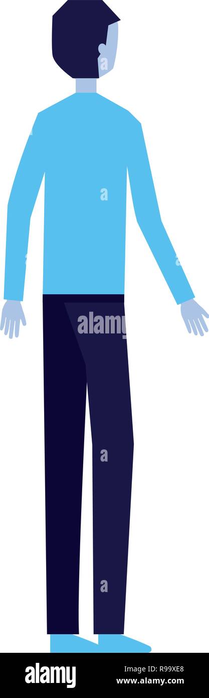 man character standing on white background vector illustration Stock ...