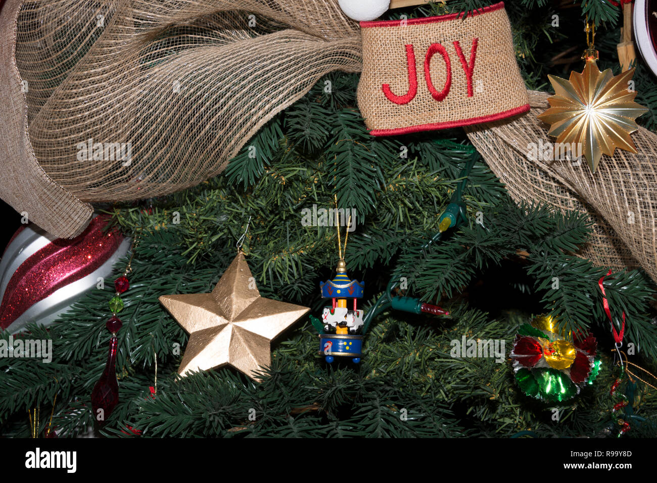 Christmas tree decorations Stock Photo - Alamy