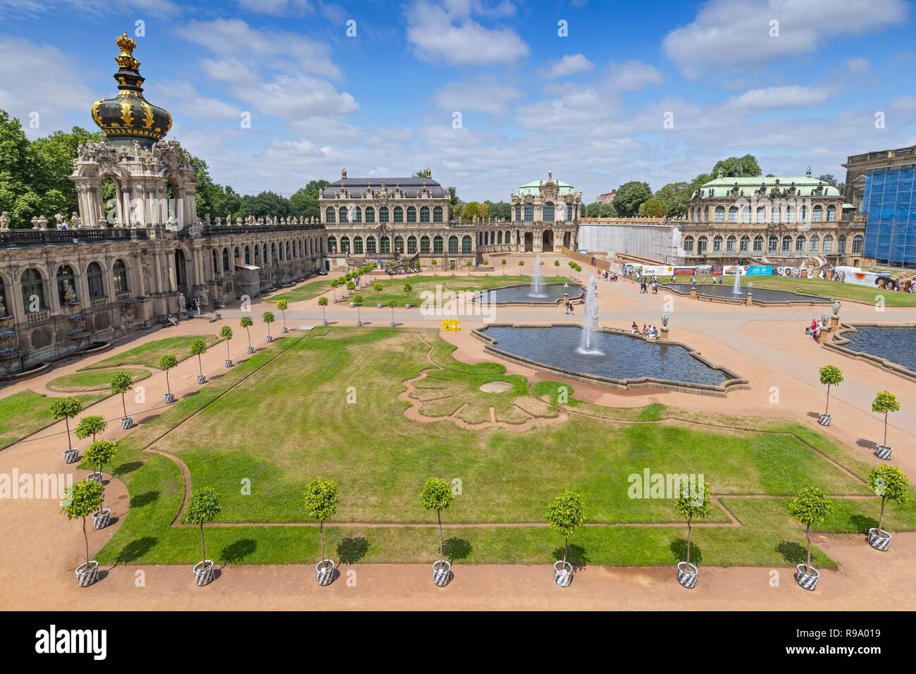 The Dresdner Zwinger, palace in the German city of Dresden, built in Baroque style, Germany. Stock Photo