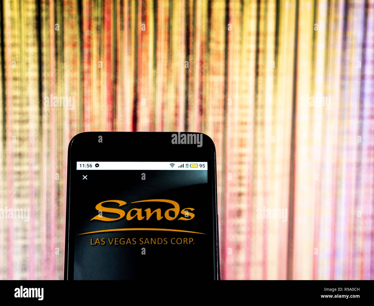 Las Vegas Sands Casino hotel company logo seen displayed on smart phone  Stock Photo - Alamy