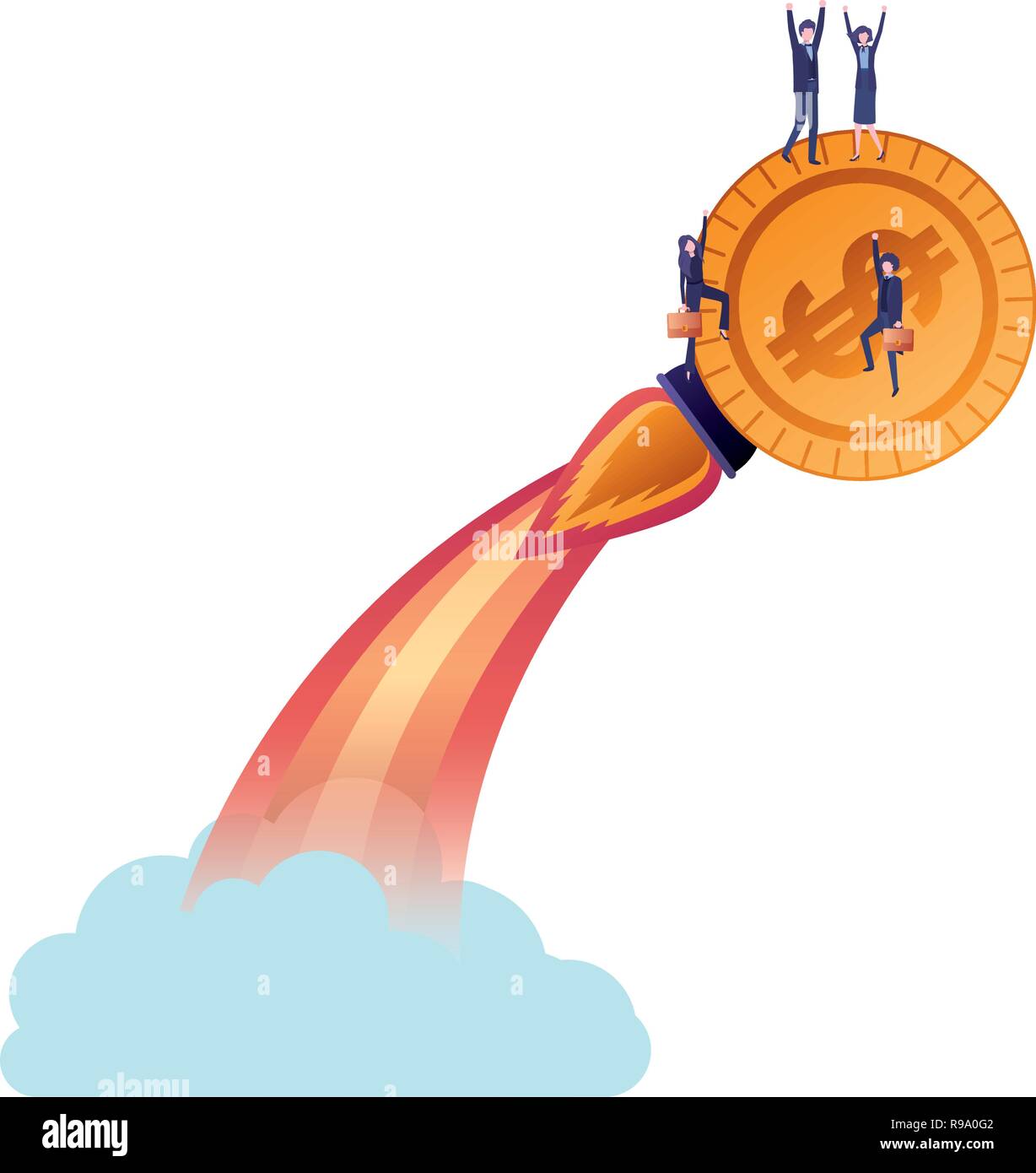 coin with rocket avatar character Stock Vector Image & Art - Alamy