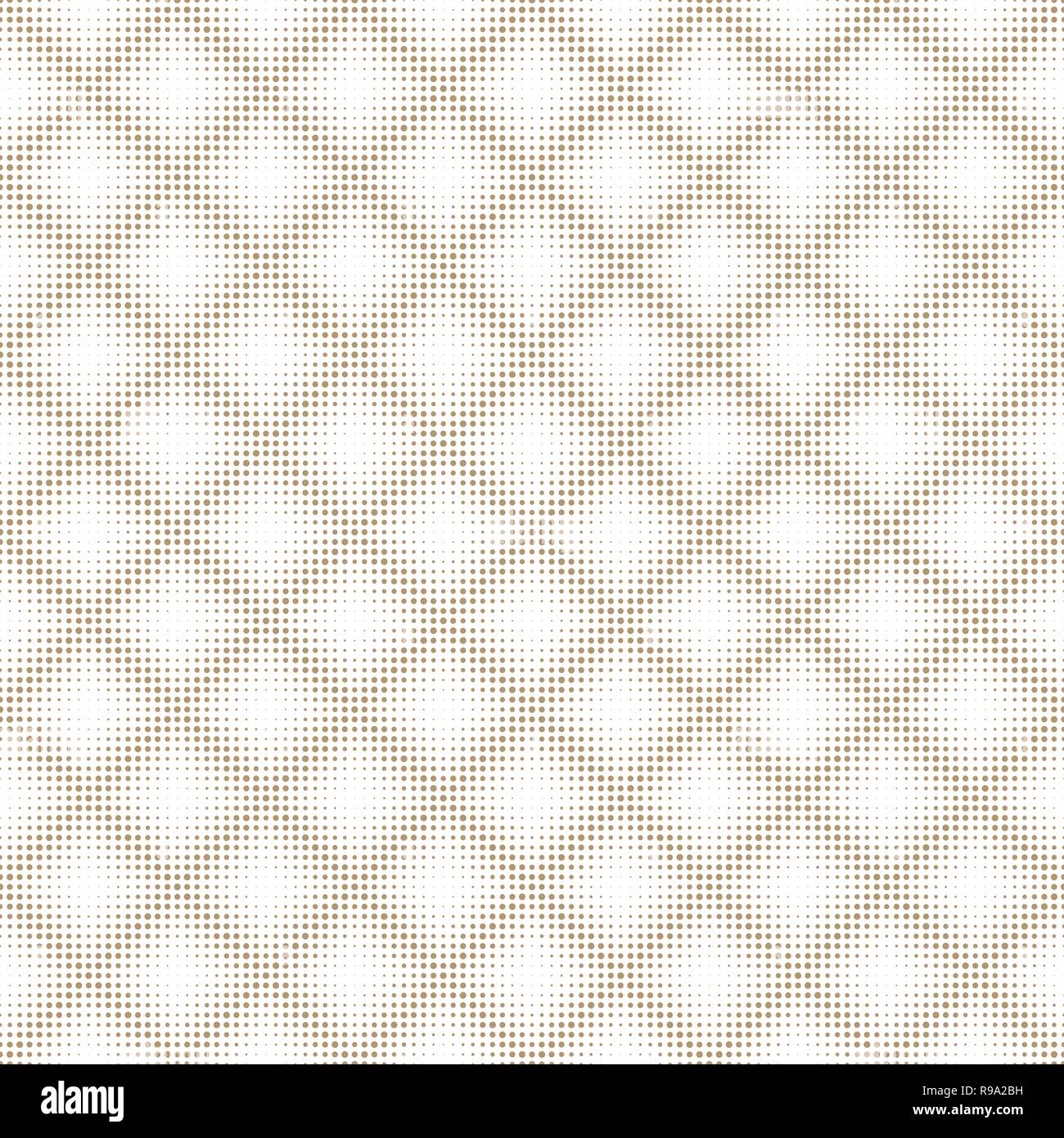 Seamless halftone vector background.Filled with brown circles . Stock Vector