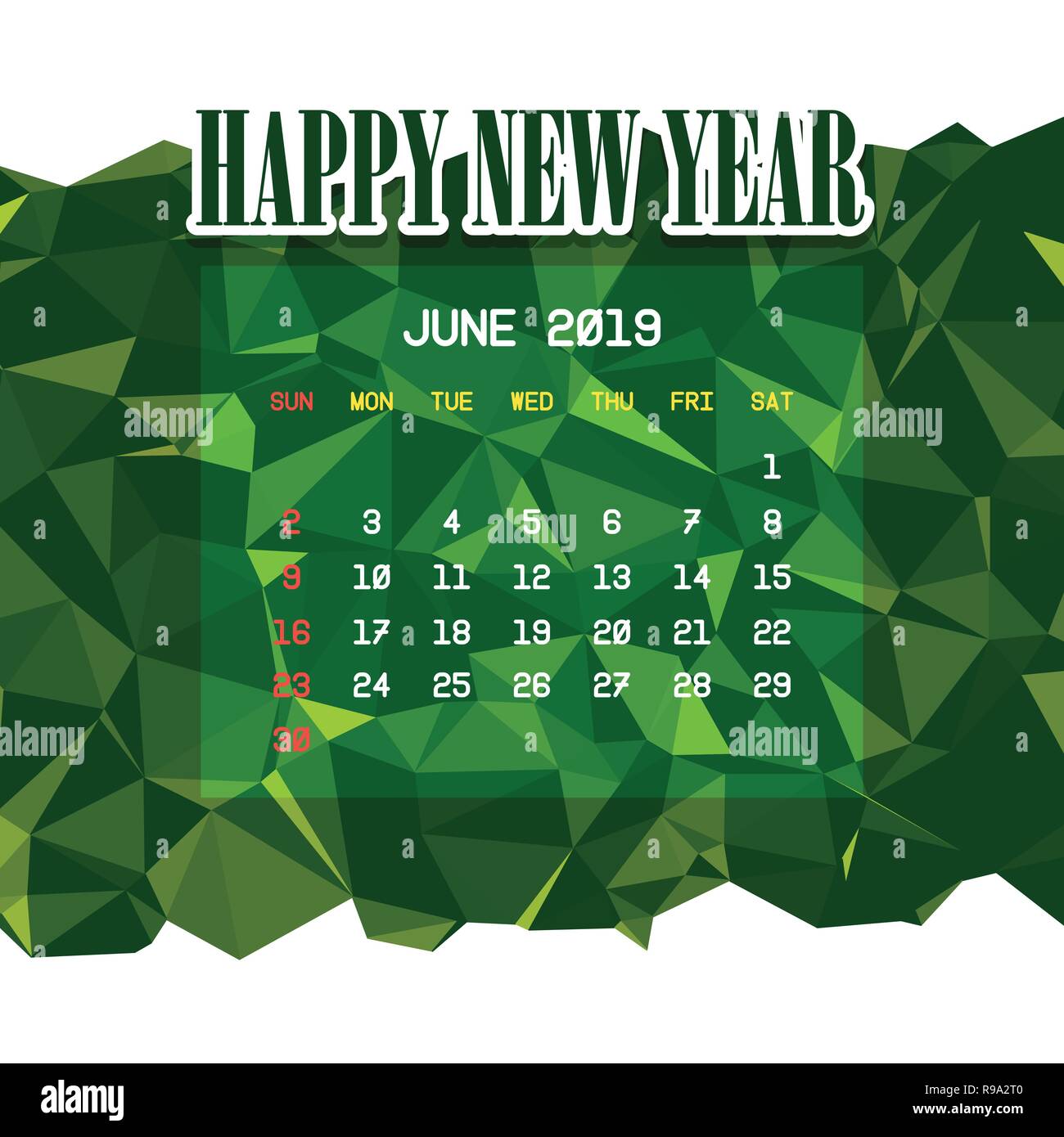june-2019-calendar-template-stock-vector-image-art-alamy