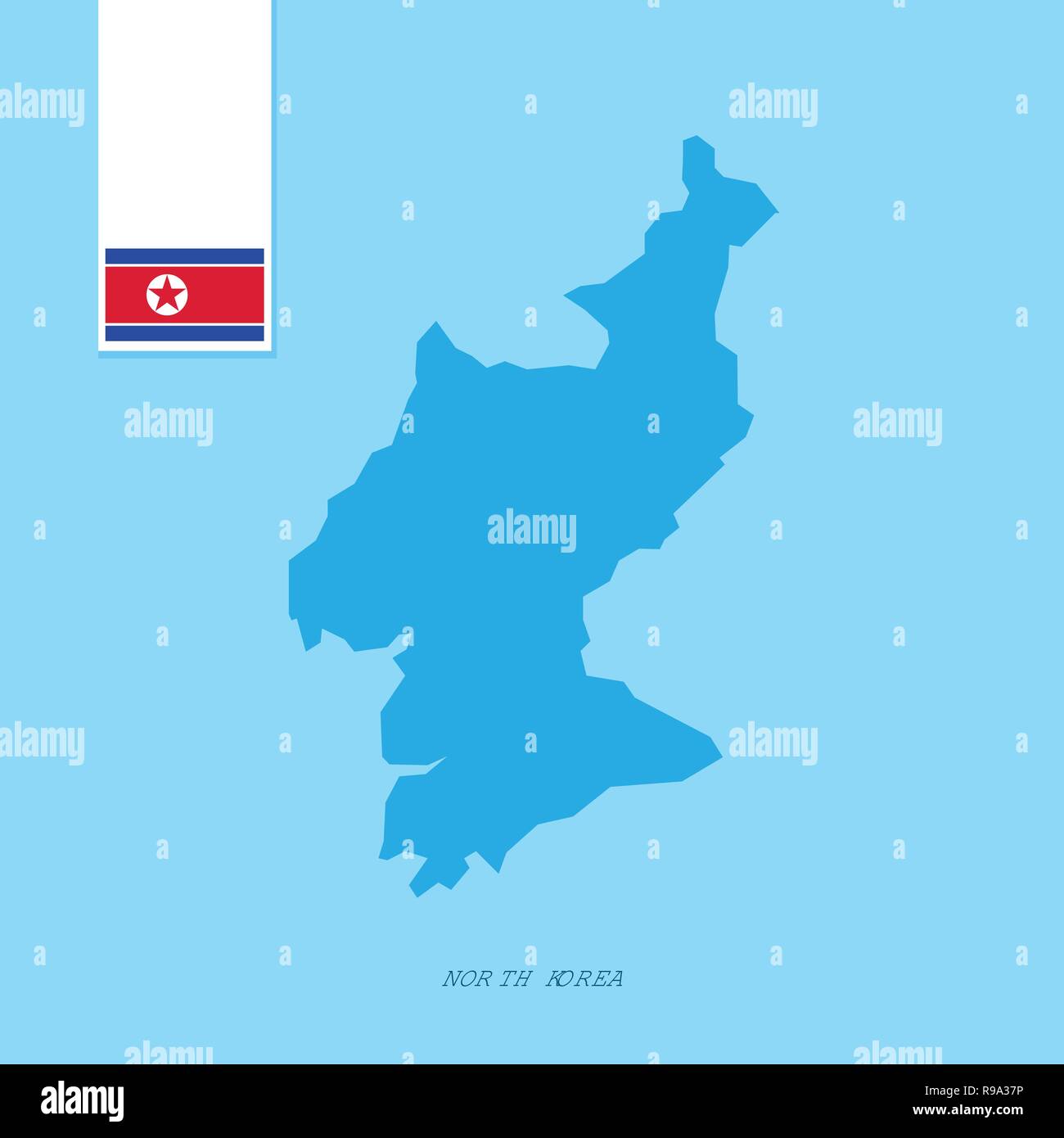 North south korea map Stock Vector Images - Alamy