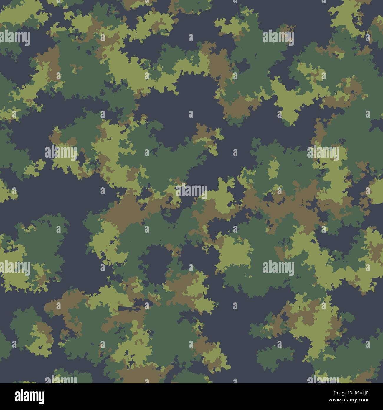 Fashion camo design. Color clouds seamless pattern vector. Trendy camouflage fabric pattern. Stock Vector