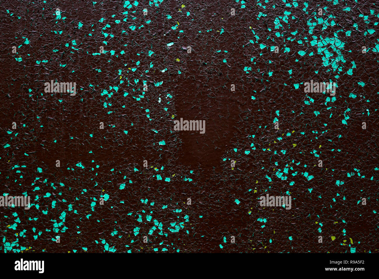 texture old brown sheet metal with peeling paint. background Stock Photo