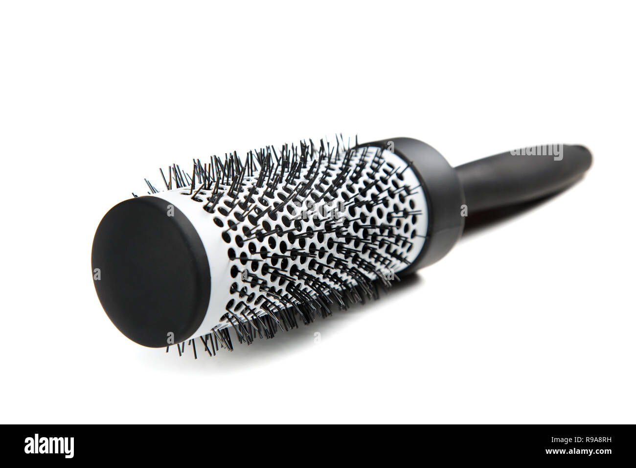 plastic bristle comb isolated on white background Stock Photo