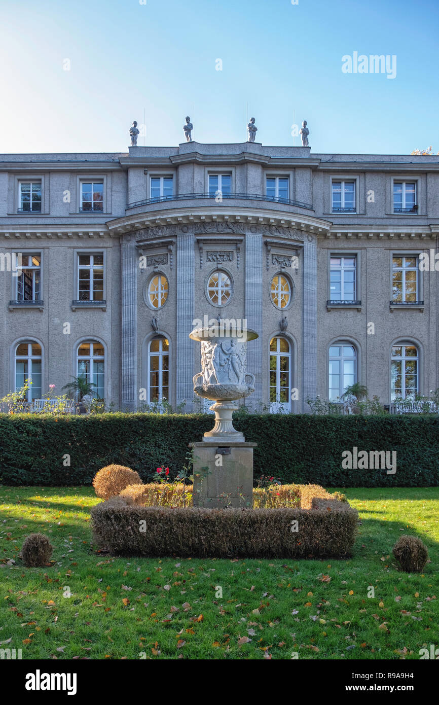Berlin.House of the Wannsee Conference Memorial Site. Villa where Nazi & SS leaders met on 20 January 1942 to plan deportation & extermination of Jews Stock Photo