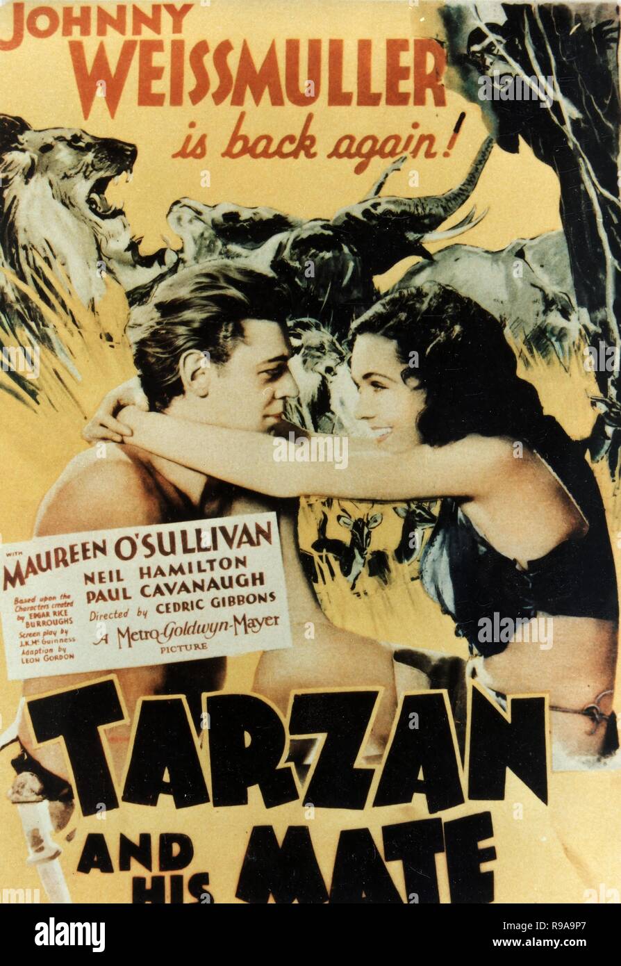Original film title: TARZAN AND HIS MATE. English title: TARZAN AND HIS MATE. Year: 1934. Director: CEDRIC GIBBONS. Credit: M.G.M / Album Stock Photo