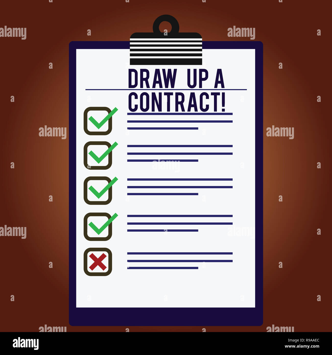 Word writing text Draw Up A Contract. Business concept for Write a