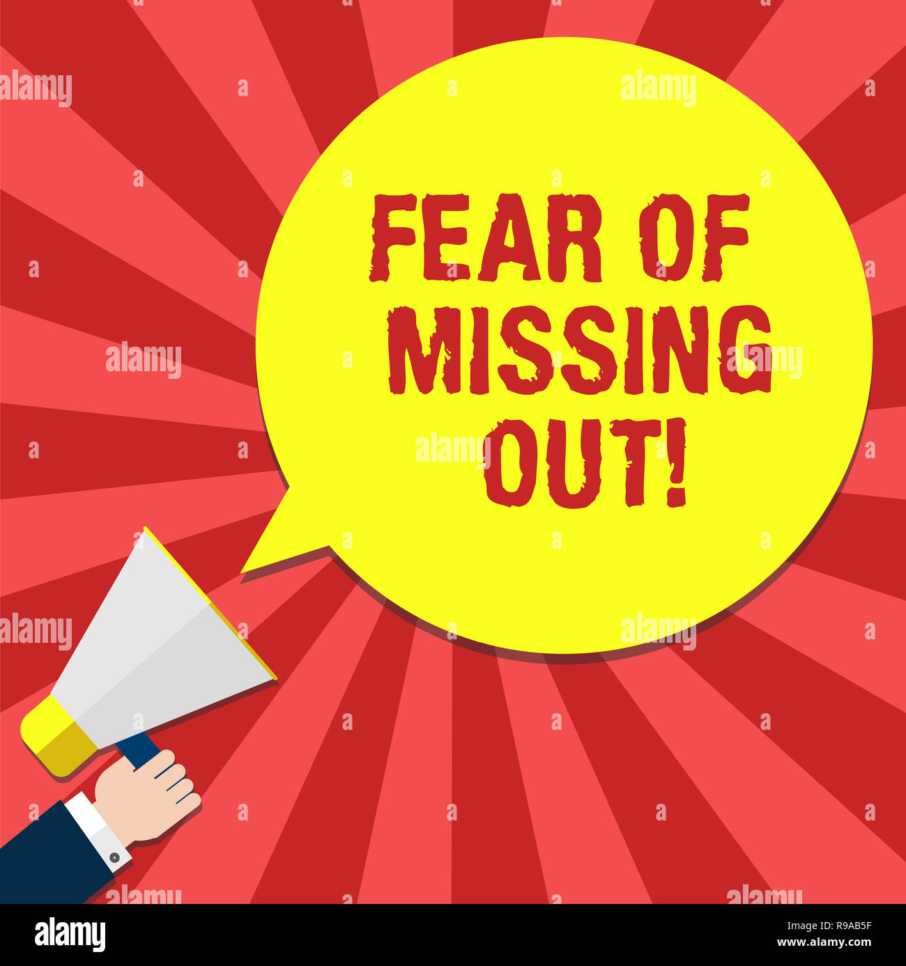 Handwriting text writing Fear Of Missing Out. Concept meaning Afraid of  losing something or someone stressed Hu analysis Hand Holding Megaphone  Blank Stock Photo - Alamy