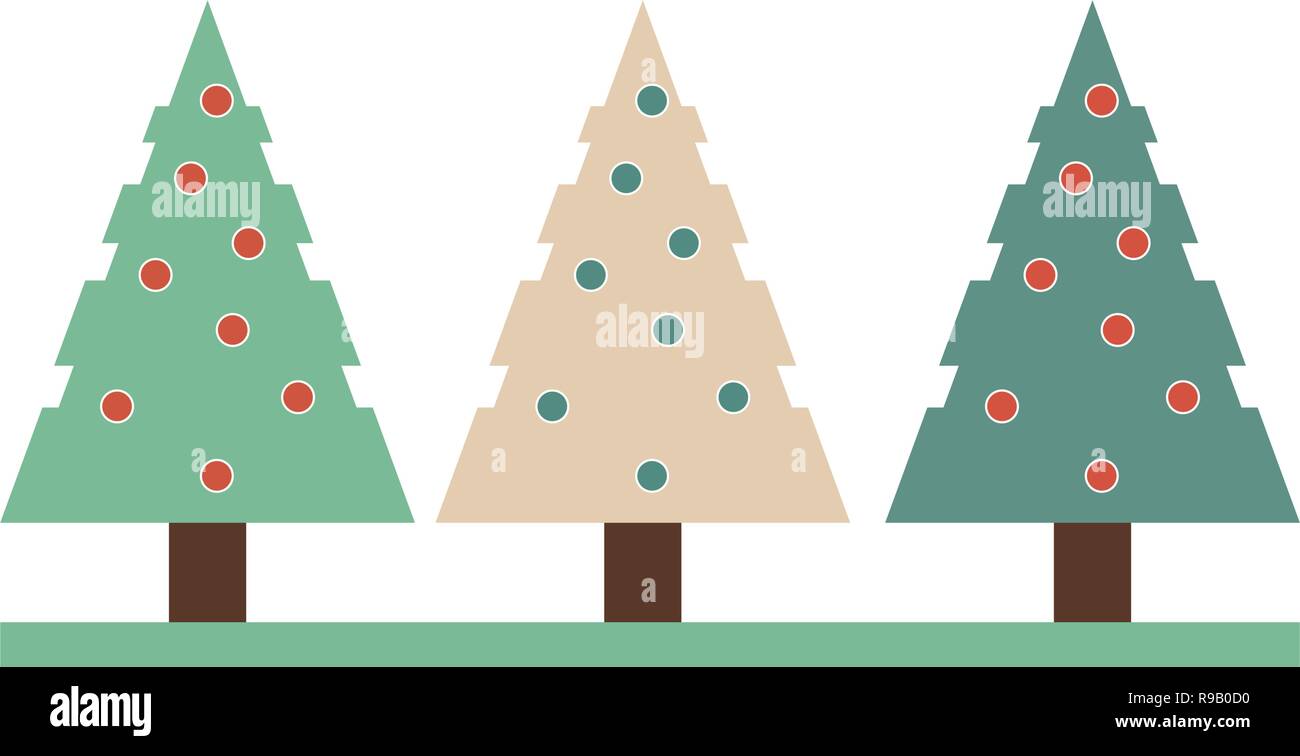 Christmas trees isolated Stock Vector Image & Art - Alamy