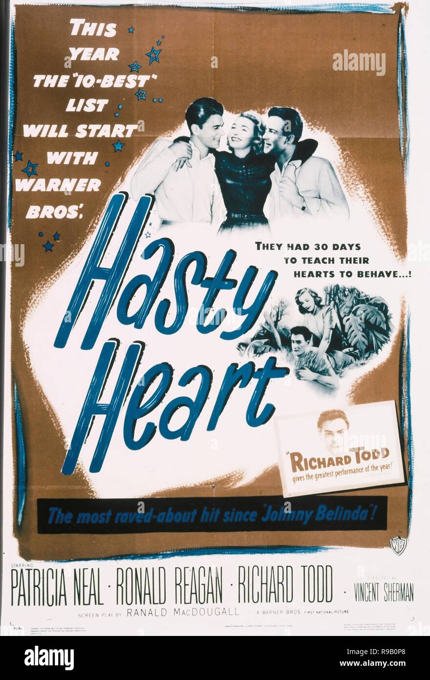 Original film title: THE HASTY HEART. English title: THE HASTY HEART. Year: 1949. Director: VINCENT SHERMAN. Credit: ASSOCIATED BRITISH-PATHE / Album Stock Photo